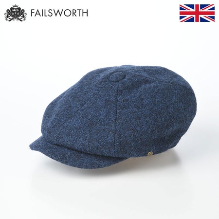 フェイルスワースのキャスケット Harris Tweed Contemporary Carloway（ハリスツイード コンテンポラリー キャロウェイ） ブルー