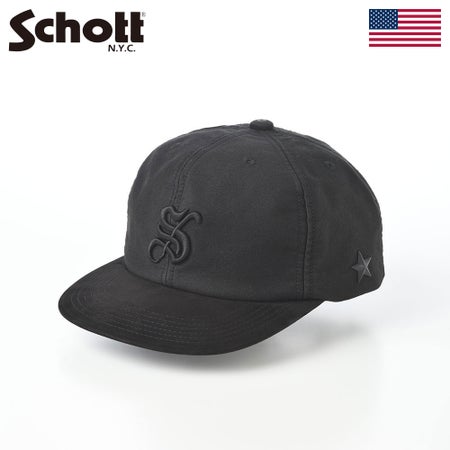 ショットのキャップ ALL BLACK MOLESKIN CAP（オールブラック モールスキン キャップ） SC184 ブラック