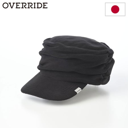 オーバーライドのワークキャップ OR FLEECE DRAPE CAP（フリース ドレープ キャップ） ブラック
