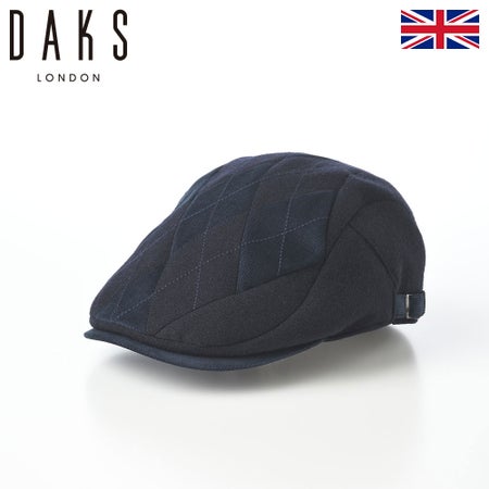 ダックスのハンチング Hunting Wool Flano Argyle（ハンチング ウールフラノ アーガイル） D4006 ネイビー