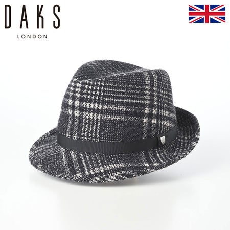 ダックスのソフトハット Manish Knit Glen Check（マニッシュ ニット グレンチェック） D4012 ブラック
