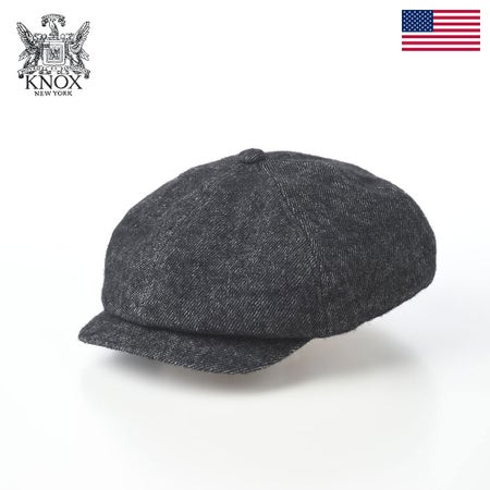 ノックスのハンチング Linen Wool Cashunting（リネンウール キャスハンチング） ブラック