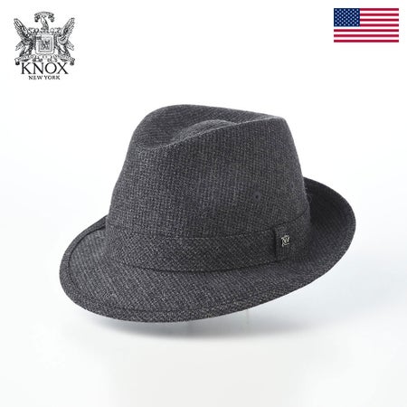 ノックスのソフトハット Houndstooth Lescaut（ハウンドトゥース レスコー） チャコール