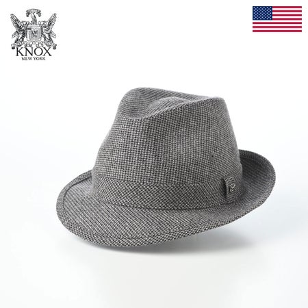 ノックスのソフトハット Houndstooth Lescaut（ハウンドトゥース レスコー） グレー