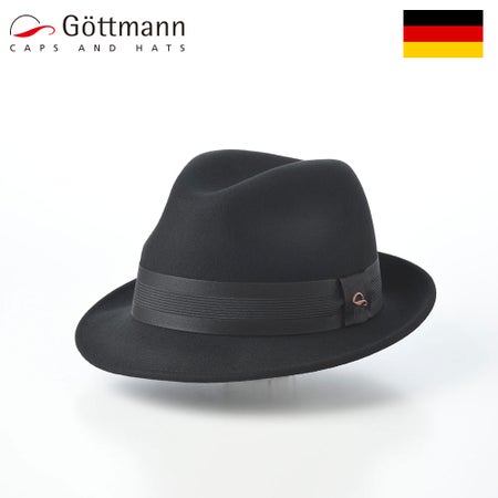 ゴットマンのフェルトハット Stolz Wool Hat（シュトルツ ウールハット） G492 ブラック