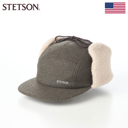 ステットソンのキャップ MELTON PILOT CAP（メルトン パイロットキャップ） 109205 カーキ